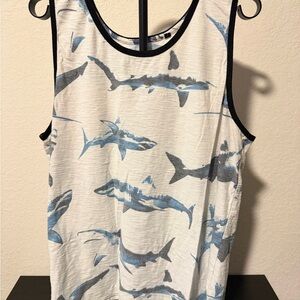 Shark Print Tank Top